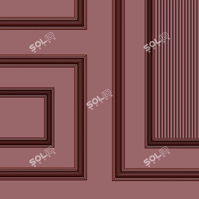 Decorative Plaster with Molding 283 3D model image 4