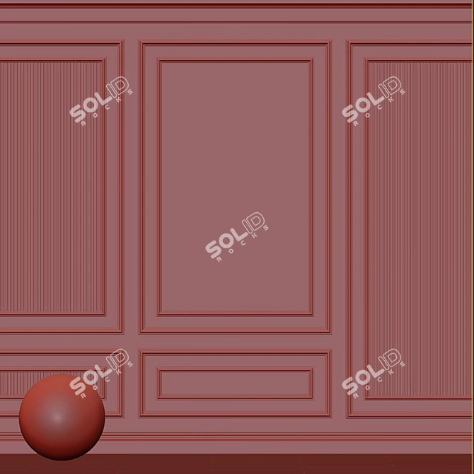 Decorative Plaster with Molding 283 3D model image 5