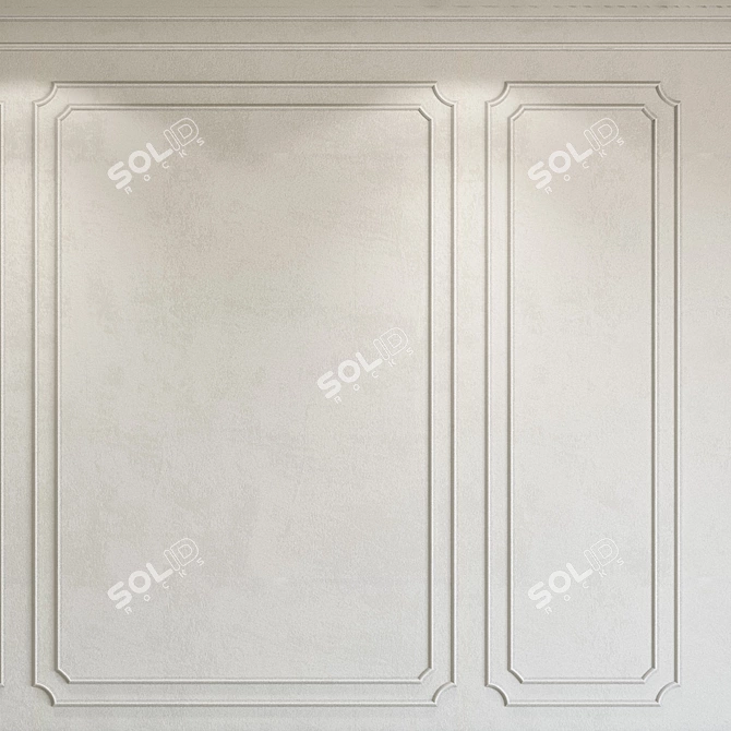 Decorative Venetian Plaster with Molding 3D model image 2