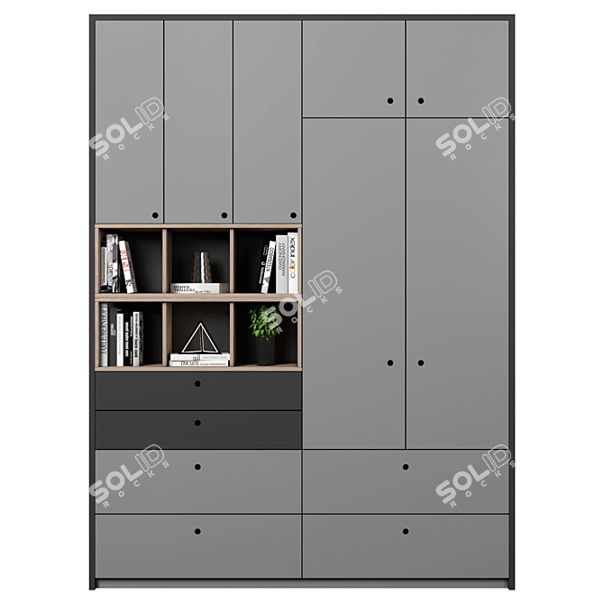 Modular Storage Cabinet & Shelving 3D model image 1