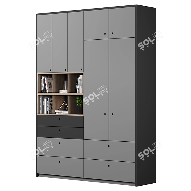 Modular Storage Cabinet & Shelving 3D model image 3