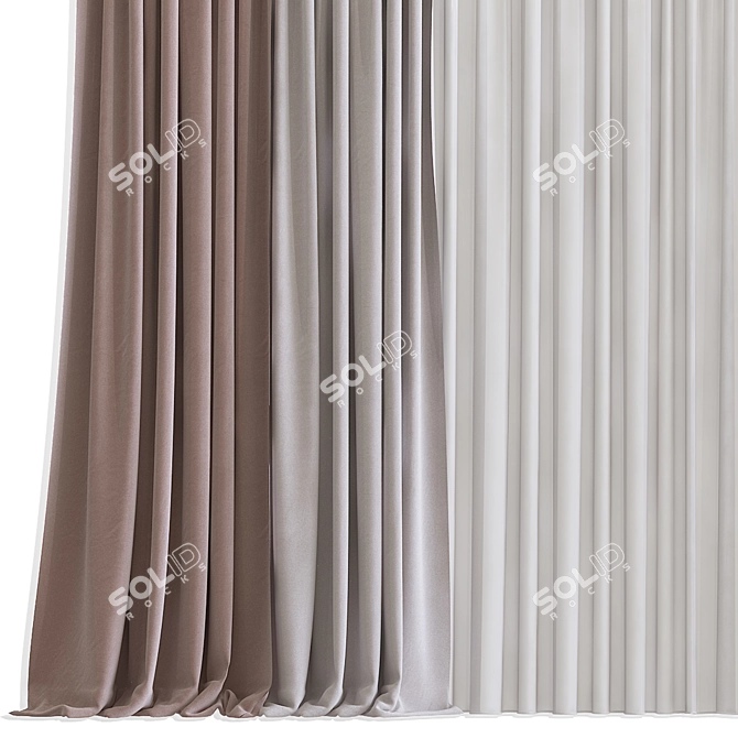 Refined Curtain Design 3D model image 2