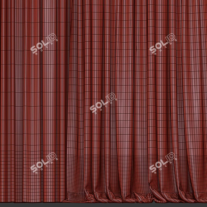 Refined Curtain Design 3D model image 5