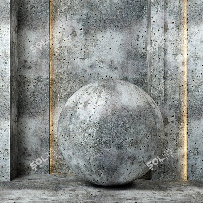 Concrete Wall & Floor Textures - PBR 3D model image 1