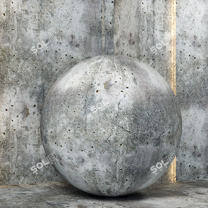 Concrete Wall & Floor Textures - PBR 3D model image 2