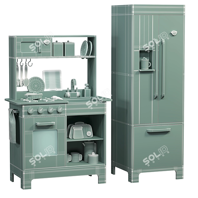 Kids' Tenderleaf Kitchen Play Set 3D model image 4