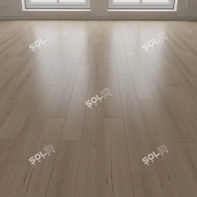 Premium Wood Parquet Flooring 3D model image 3