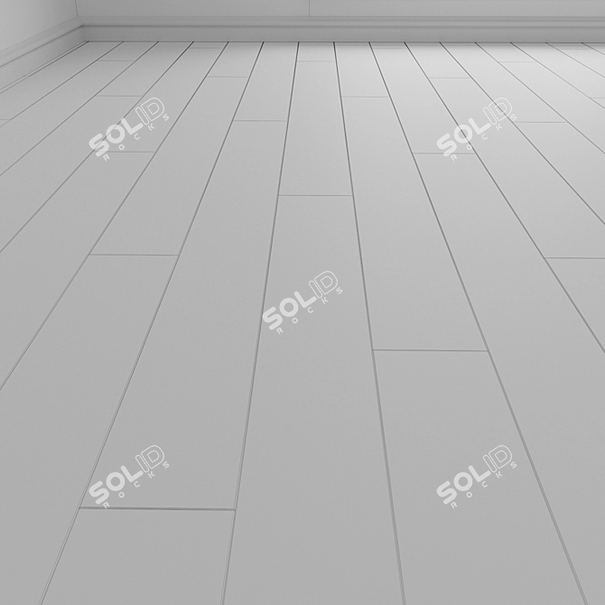 Premium Wood Parquet Flooring 3D model image 4