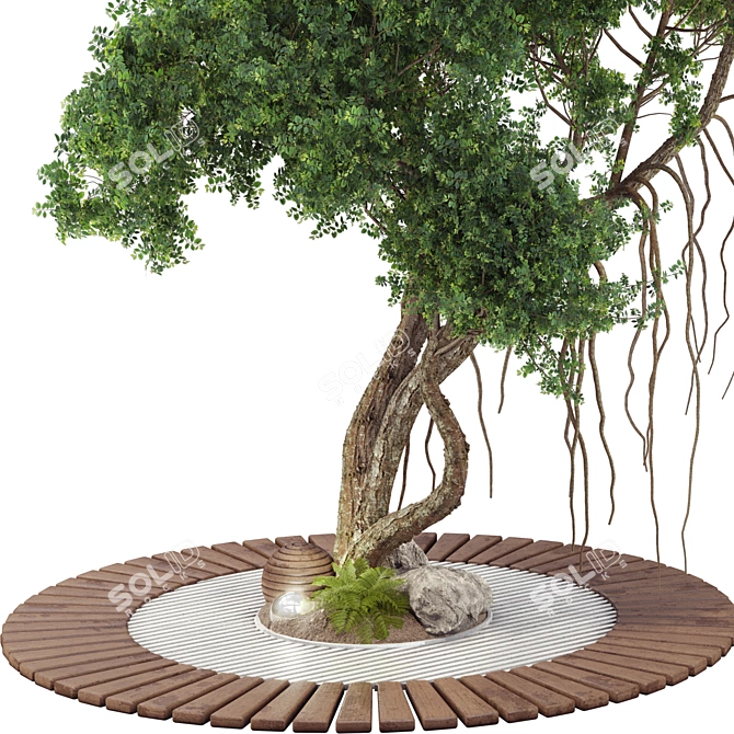  Garden Tree & Bush Plant Set 128 3D model image 2