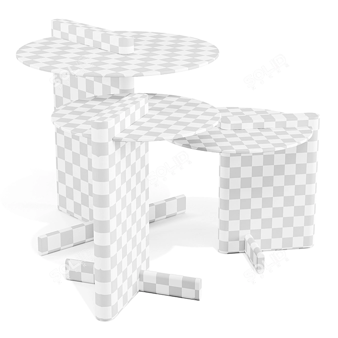 Roche Bobois Paris Paname Side Tables 3D model image 3