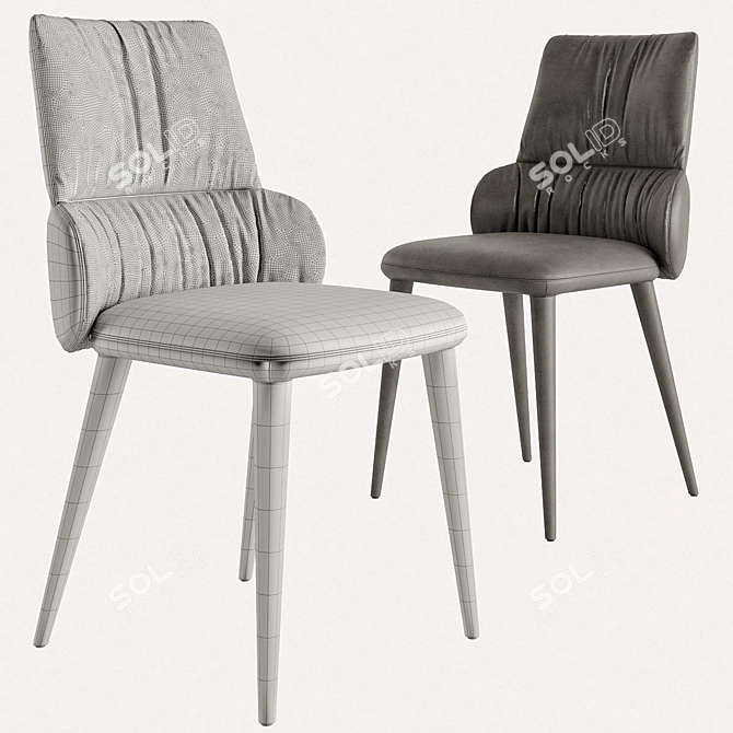 Modern Stylish Chair 3D Model 3D model image 2