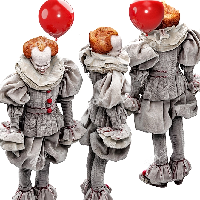 Pennywise IT Figure 33cm 3D model image 2