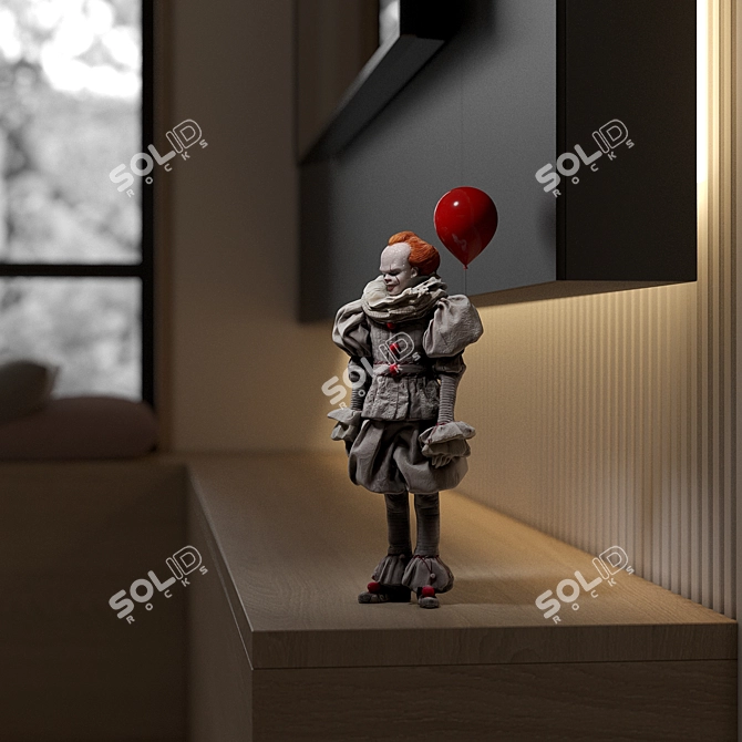 Pennywise IT Figure 33cm 3D model image 5