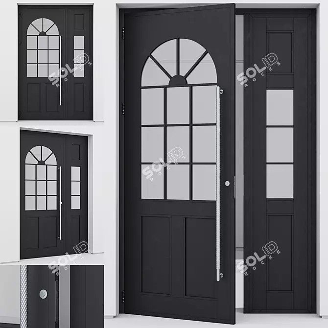 Modern Aluminium Door 320 3D model image 1