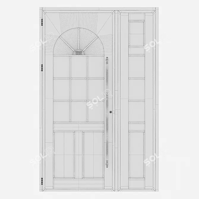 Modern Aluminium Door 320 3D model image 5