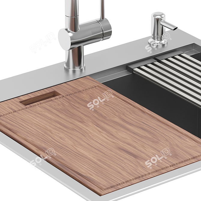 RUVATI RVH8023 Stainless Steel Kitchen Sink 3D model image 5