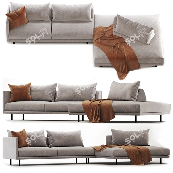 Modern Elegance: Josh Moroso Sofa 3D model image 2