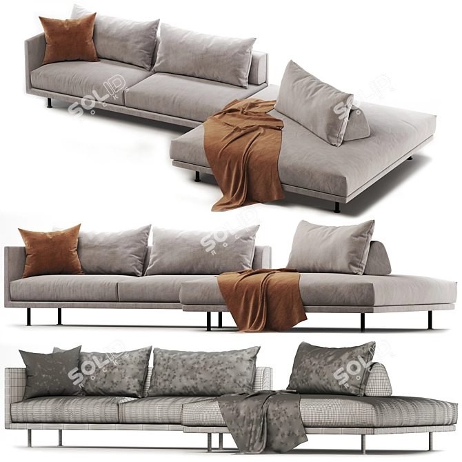 Modern Elegance: Josh Moroso Sofa 3D model image 3