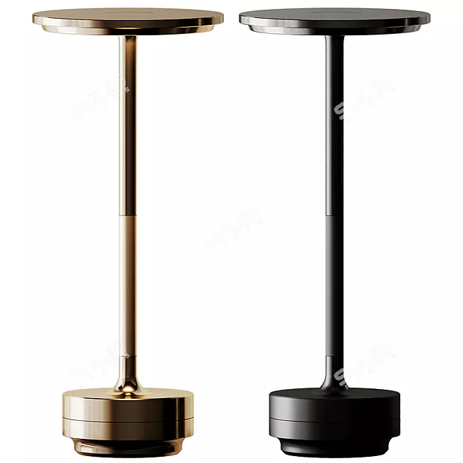 Luxury Modern Metal Bedside Lamp 3D model image 1