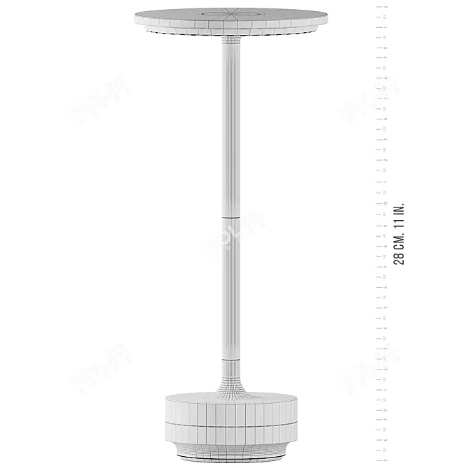 Luxury Modern Metal Bedside Lamp 3D model image 7