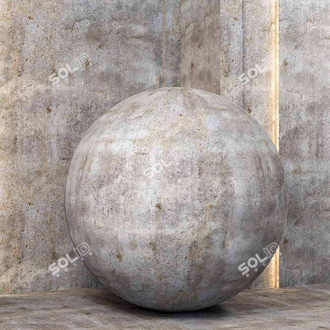 4k Seamless Concrete Tile Textures 3D model image 2