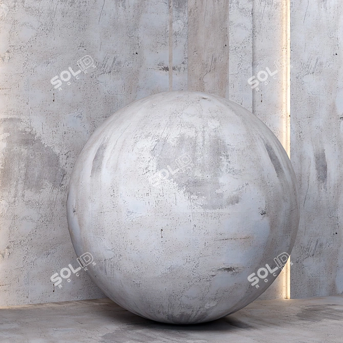 Title: 4k Concrete PBR Textures Set 3D model image 2