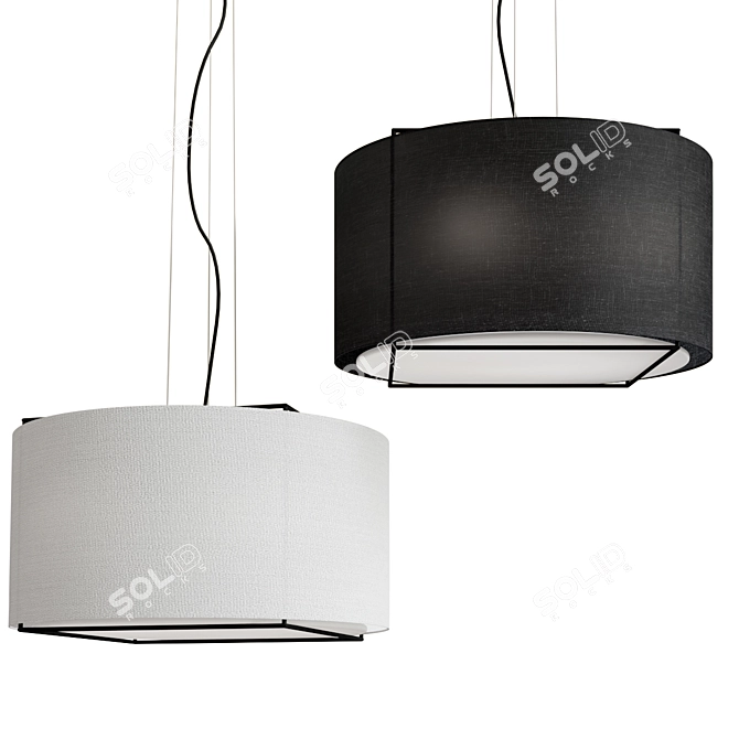 Sleek Lewit Pendant Lamp 3D model image 1