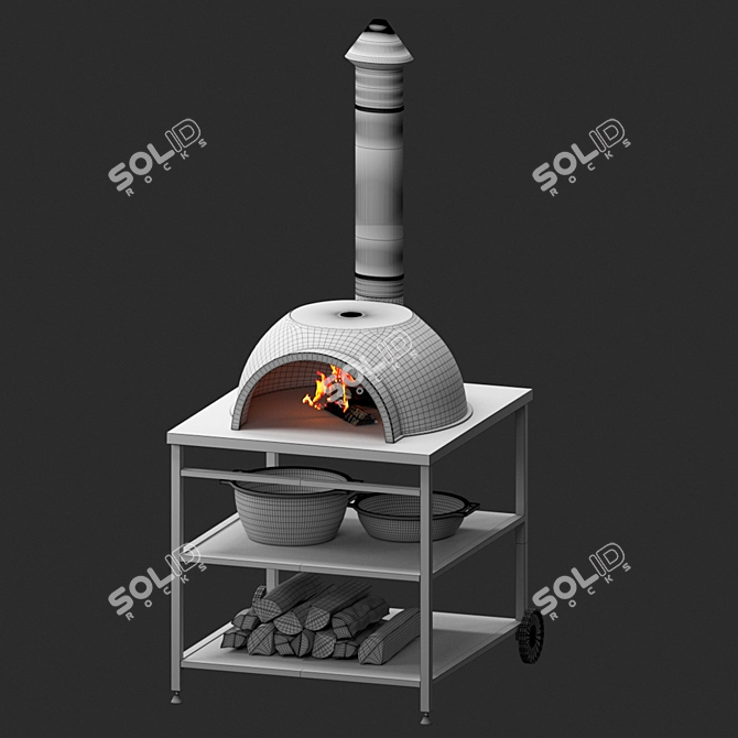 Versatile Iron Garden Stove 3D model image 3