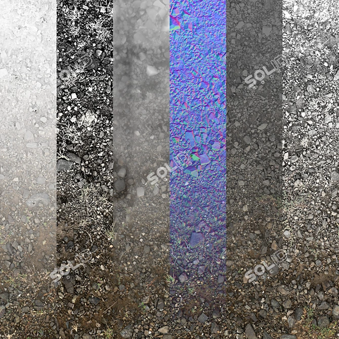 Seamless Texture Bundle with Displacement 3D model image 3