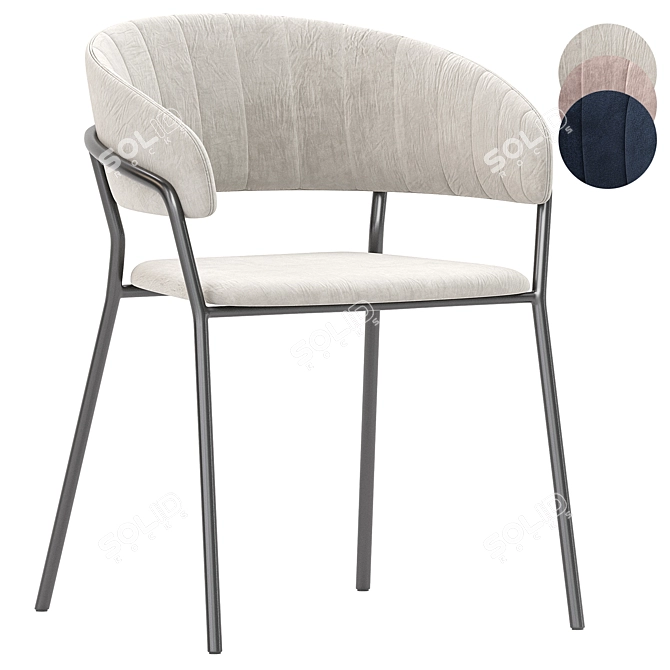 Modern Turin Dining Chair Set 3D model image 1