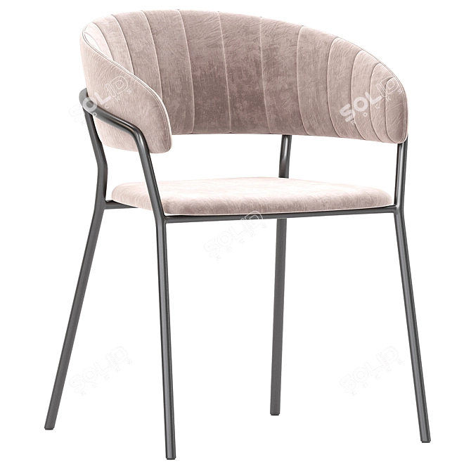 Modern Turin Dining Chair Set 3D model image 2