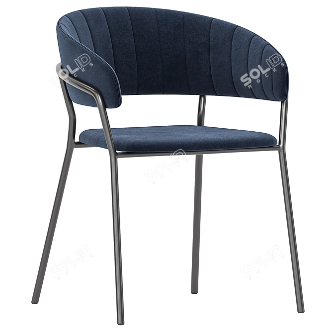 Modern Turin Dining Chair Set 3D model image 3