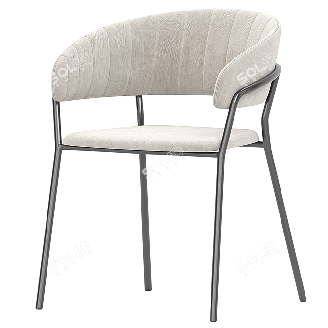 Modern Turin Dining Chair Set 3D model image 5