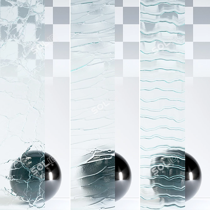 Title: Seamless PBR Glass Materials 3D model image 1