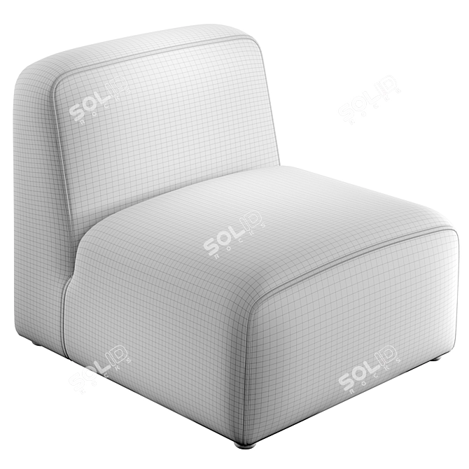 Beige Seat Module Neom 3D model image 2