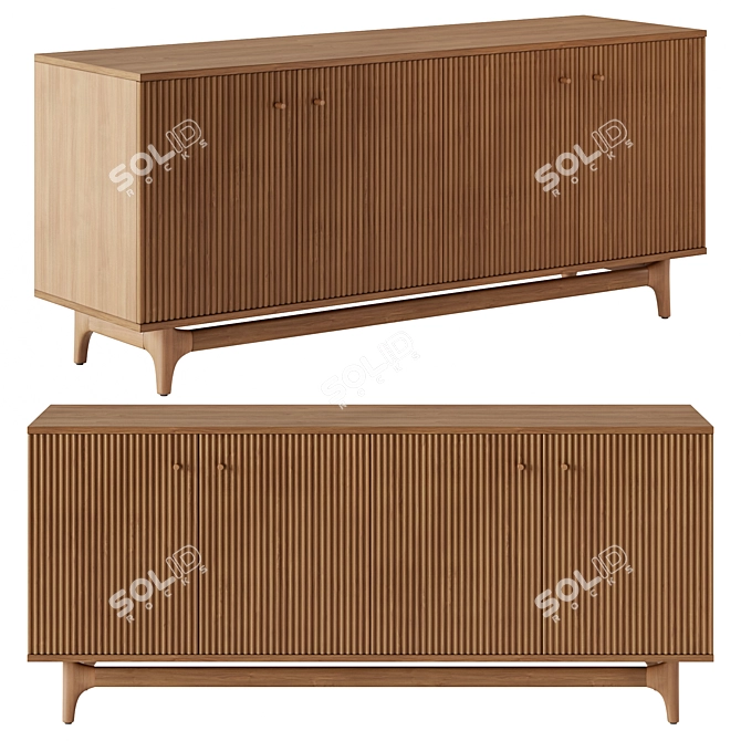 Elegant Laguna Media Console 3D model image 1