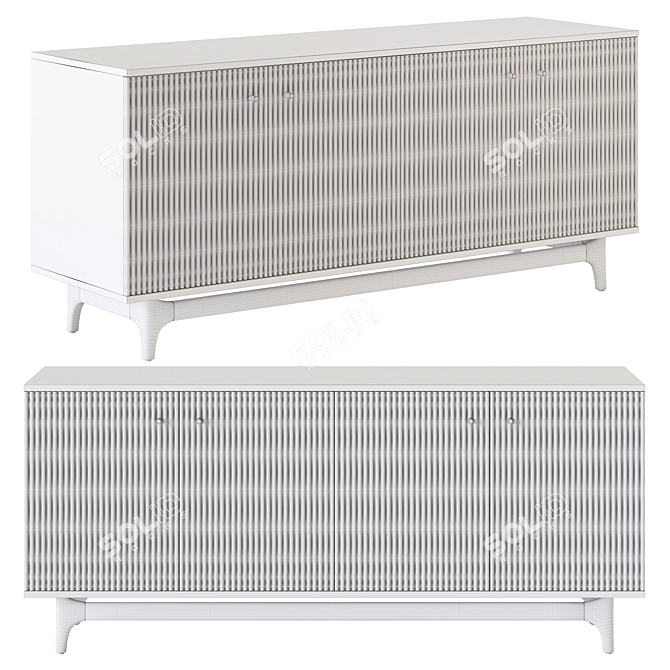 Elegant Laguna Media Console 3D model image 2