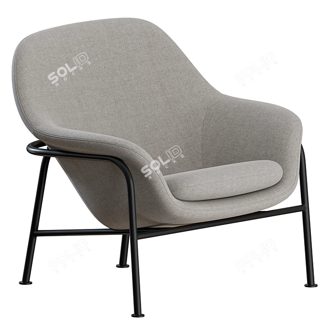 Modern Metal Lounge Chair, Normann Copenhagen 3D model image 1