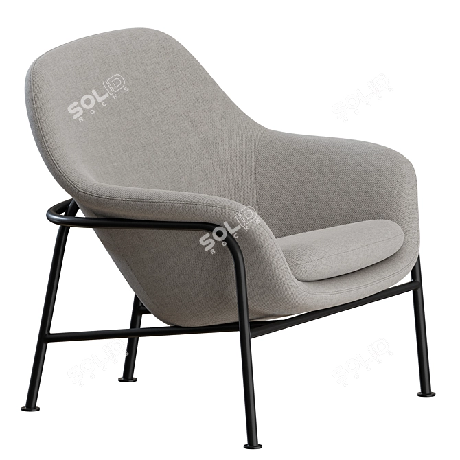 Modern Metal Lounge Chair, Normann Copenhagen 3D model image 6