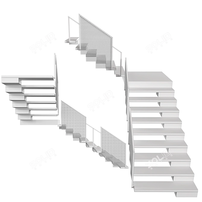 Contemporary Stairs V10 2014 3D model image 3
