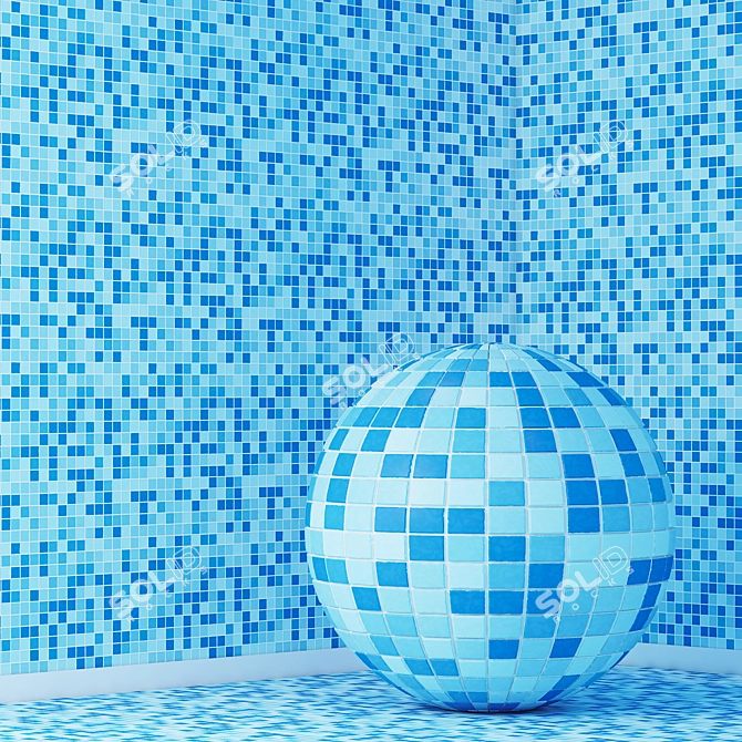 4K Seamless Pool Tile Textures 3D model image 1