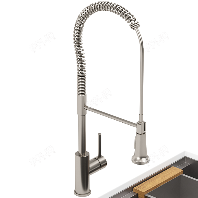 High-Quality 3D Kitchen Sink Model 3D model image 6