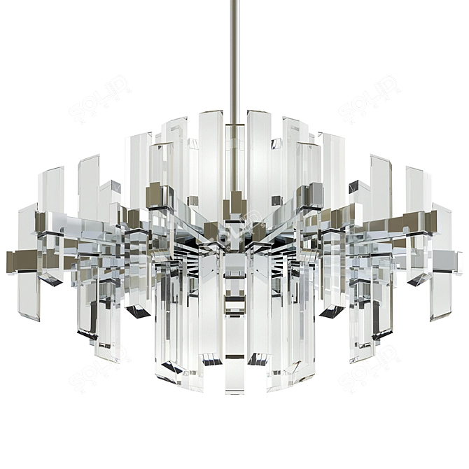 Geometric Multimaterial Chandelier 3D model image 3