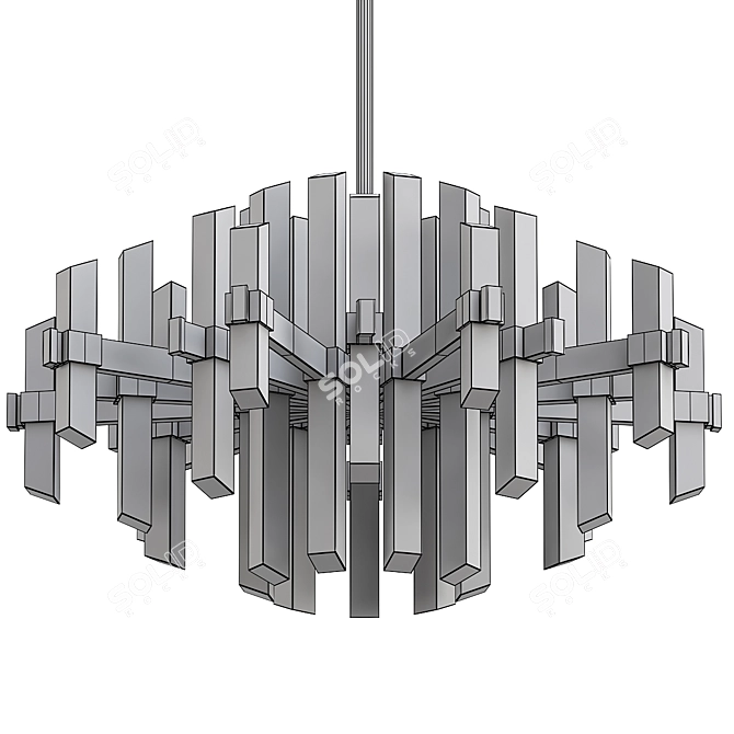 Geometric Multimaterial Chandelier 3D model image 2