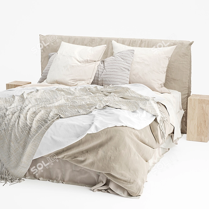 Linen Bedhead Short Hale Mercantile 3D model image 3