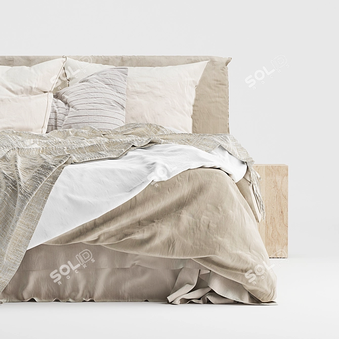 Linen Bedhead Short Hale Mercantile 3D model image 5