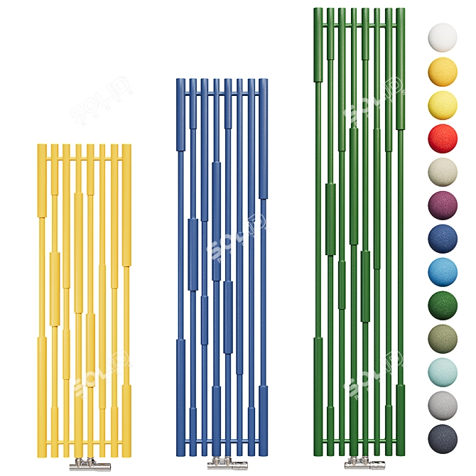 Terma CANE Radiators Set 3D model image 2