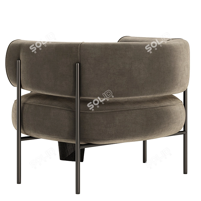 Modern Blanc Armchair, 4 Colors 3D model image 6