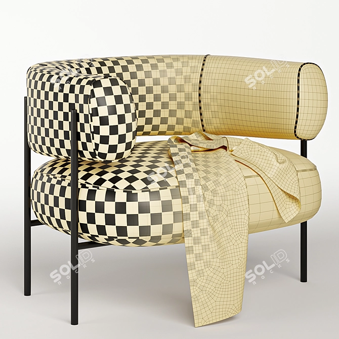 Modern Blanc Armchair, 4 Colors 3D model image 7