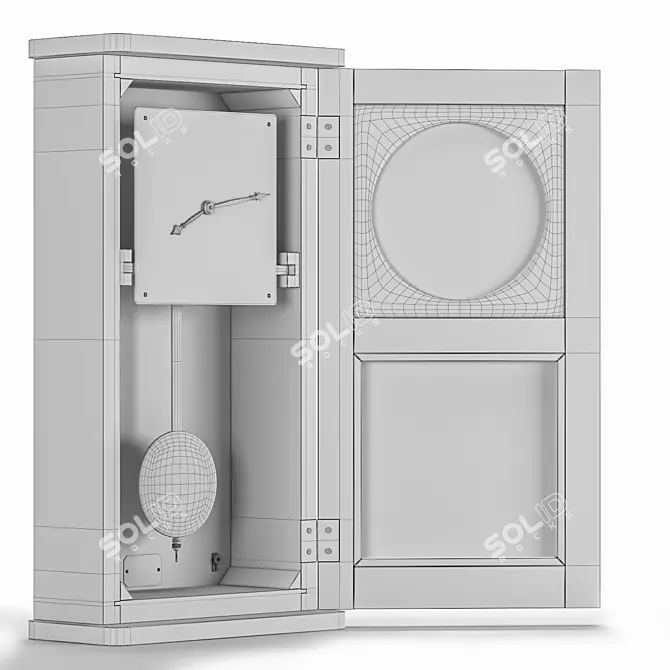 Orlov Wall Clock with Pendulum 3D model image 4